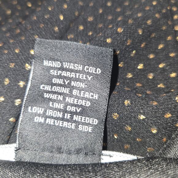 RB Collection New York Womens Size 14 Midi Dress Black Gold Ruffle Party Event - Picture 12 of 12